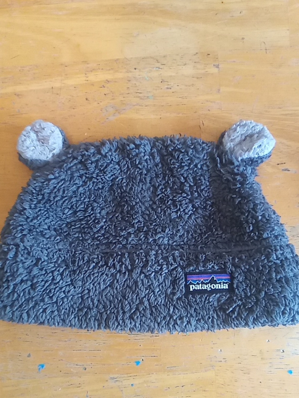 Patagonia Kids Fuzzy Bear Ear Beanie - Gray